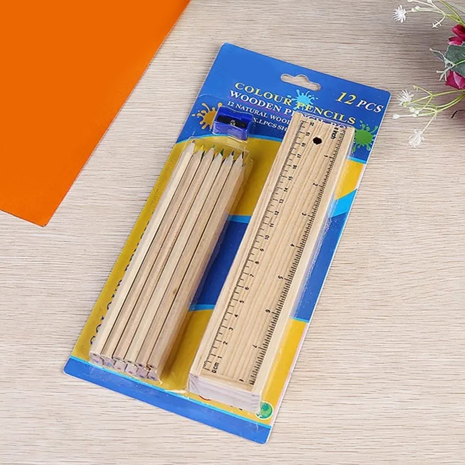 4726 Colorful Wooden Pencil Set with Pencil box, Ruler, Sharpener For for Kids, Artist, Architect 4726 Colorful Wooden Pencil Set with Pencil box, Ruler, Sharpener For for Kids, Artist, Architect